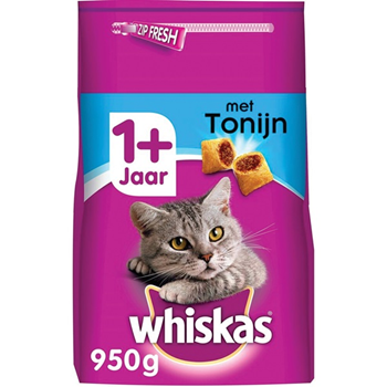 verdieping belofte Deskundige Whiskas Adult Kattenvoer Brokken Met Tonijn Zak 950 gram - Difs